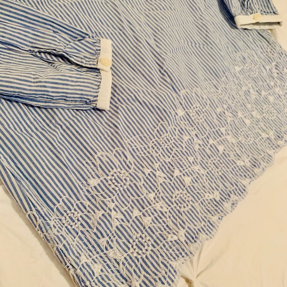 Banana Republic blue and white striped tunic - Picture 4 of 6